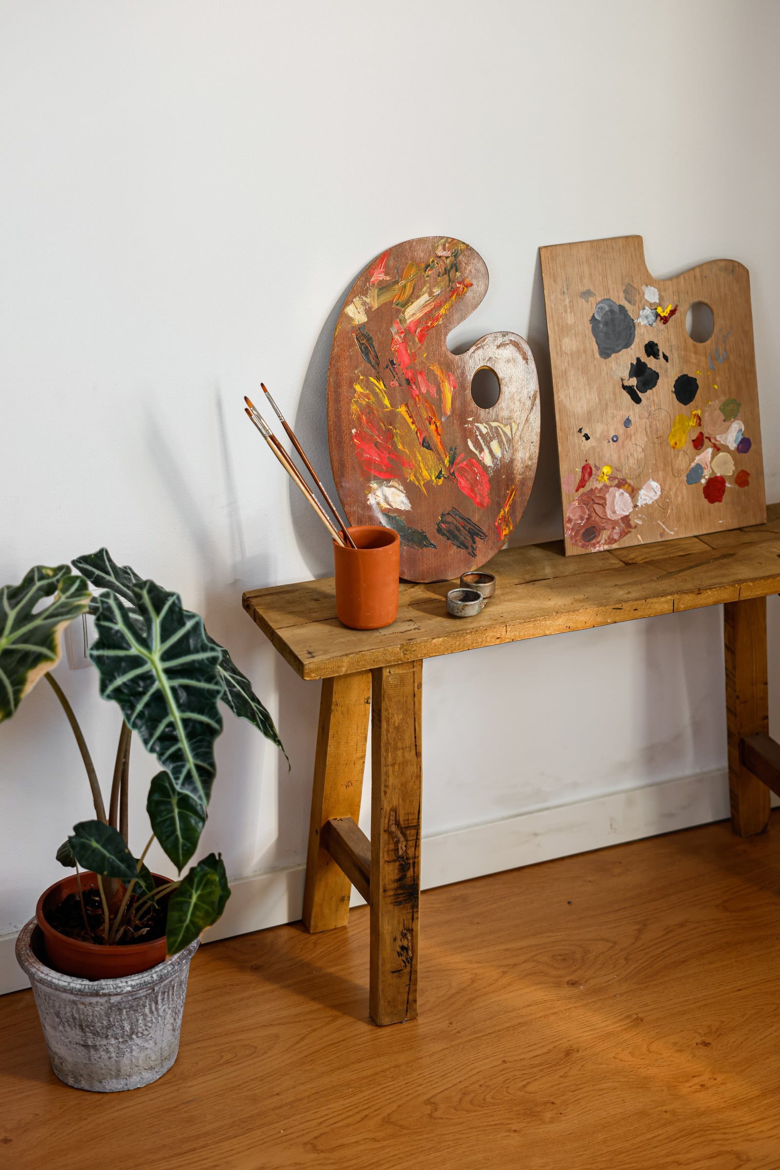Avi's easel and paints